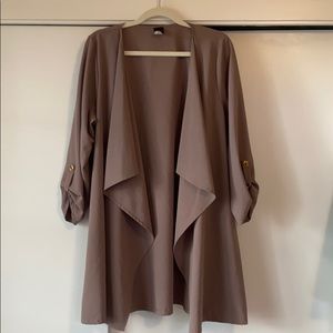 Taupe waterfall cardigan